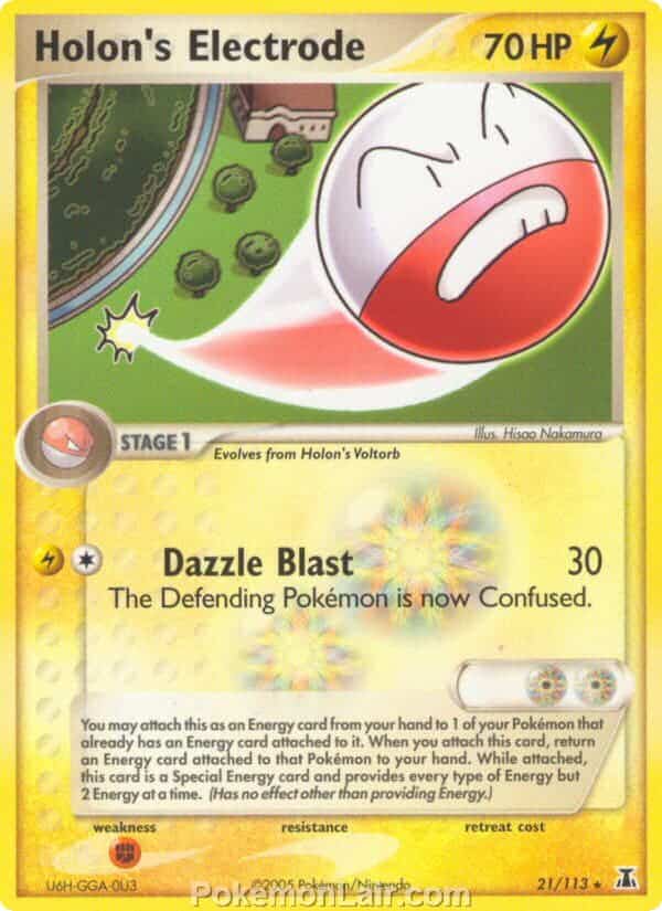 2005 Pokemon Trading Card Game EX Delta Species Set 21 Holons Electrode