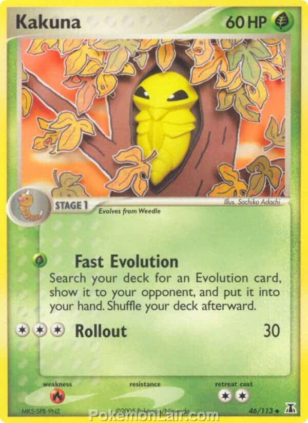 2005 Pokemon Trading Card Game EX Delta Species Set 46 Kakuna