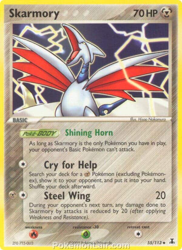 2005 Pokemon Trading Card Game EX Delta Species Set 55 Skarmory