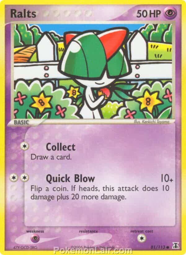 2005 Pokemon Trading Card Game EX Delta Species Set 81 Ralts