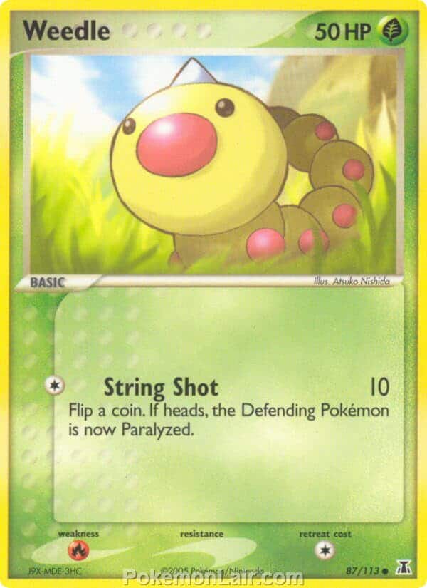 2005 Pokemon Trading Card Game EX Delta Species Set 87 Weedle