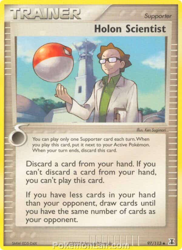 2005 Pokemon Trading Card Game EX Delta Species Set 97 Holon Scientist