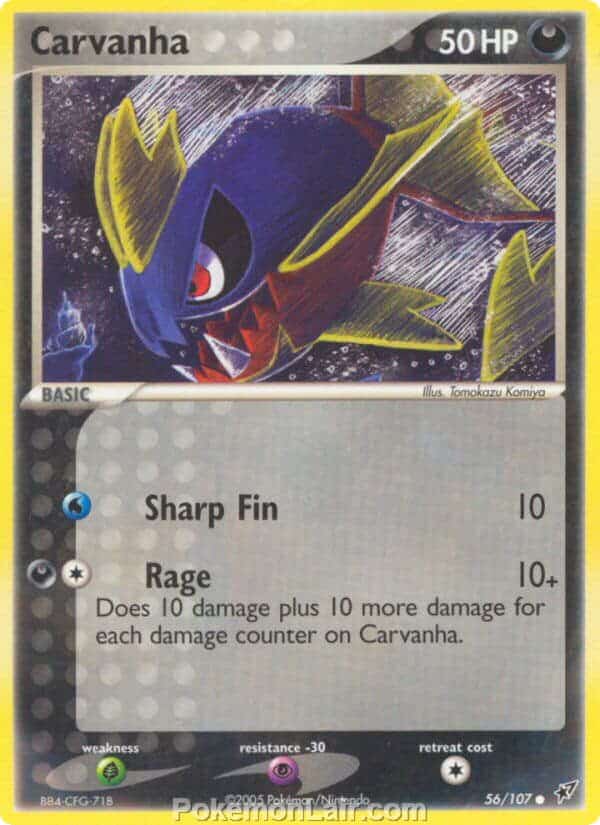 2005 Pokemon Trading Card Game EX Deoxys Price List 56 Carvanha
