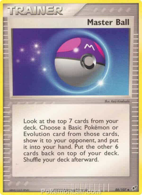 2005 Pokemon Trading Card Game EX Deoxys Price List 88 Master Ball