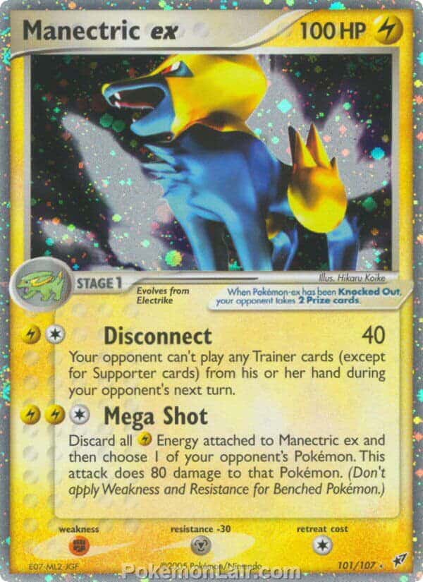 2005 Pokemon Trading Card Game EX Deoxys Set 101 Manectric EX