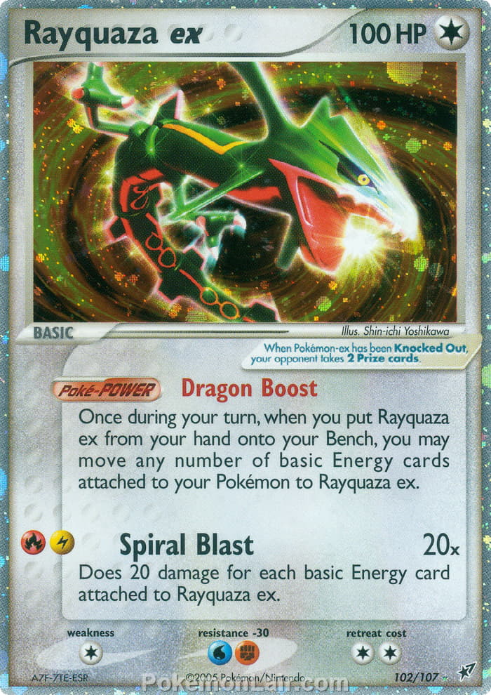 2005 Pokemon Trading Card Game EX Deoxys Set 102 Rayquaza EX