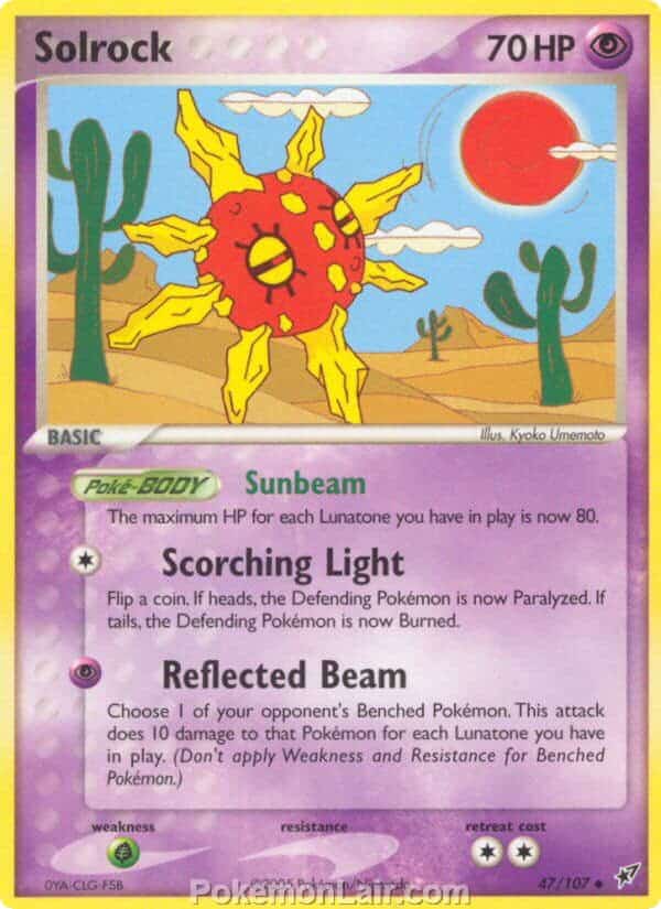 2005 Pokemon Trading Card Game EX Deoxys Set 47 Solrock