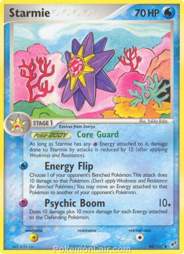 2005 Pokemon Trading Card Game EX Deoxys Set 48 Starmie