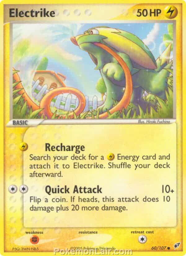 2005 Pokemon Trading Card Game EX Deoxys Set 60 Electrike