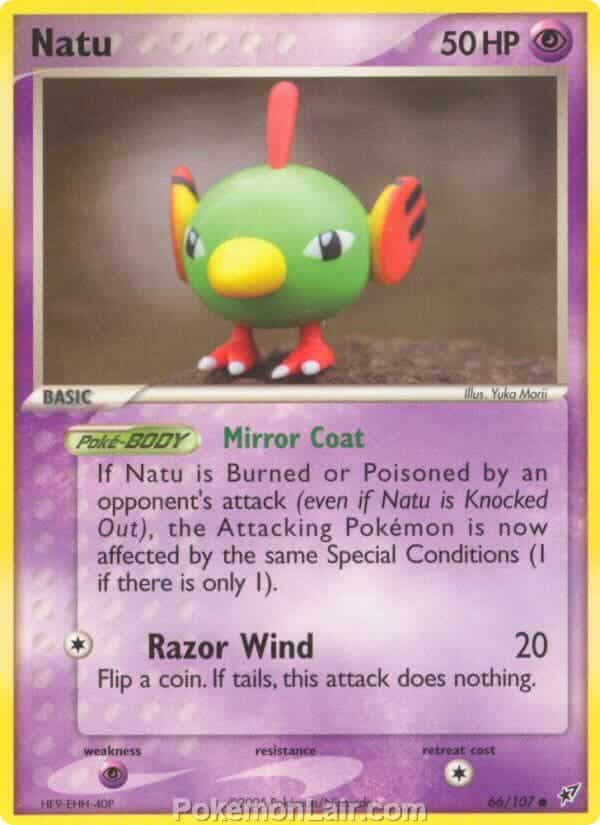 2005 Pokemon Trading Card Game EX Deoxys Set 66 Natu