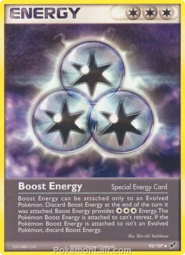 2005 Pokemon Trading Card Game EX Deoxys Set 93 Boost Energy