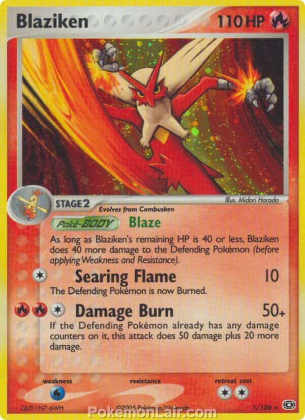 2005 Pokemon Trading Card Game EX Emerald Price List 1 Blaziken