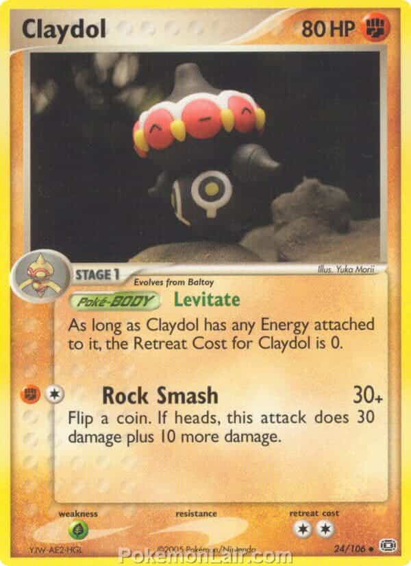 2005 Pokemon Trading Card Game EX Emerald Price List 24 Claydol