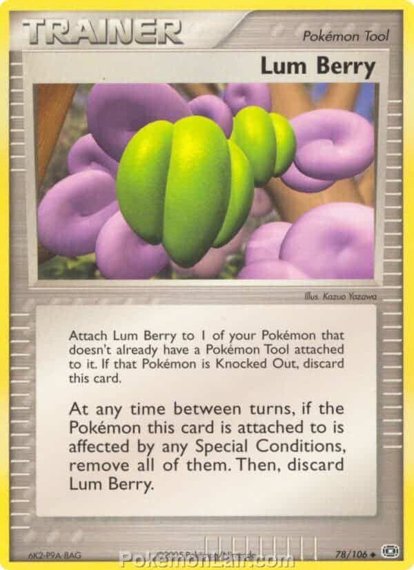 2005 Pokemon Trading Card Game EX Emerald Price List 78 Lum Berry