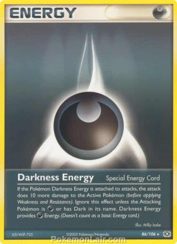 2005 Pokemon Trading Card Game EX Emerald Price List 86 Darkness Energy