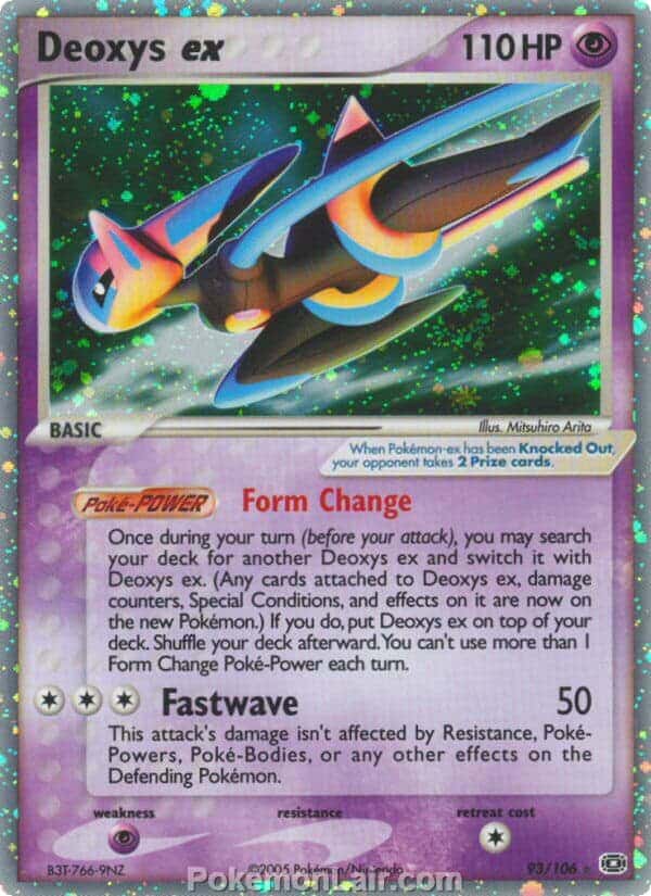 2005 Pokemon Trading Card Game EX Emerald Price List 93 Deoxys EX