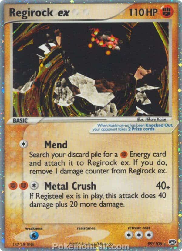 2005 Pokemon Trading Card Game EX Emerald Price List 99 Regirock EX