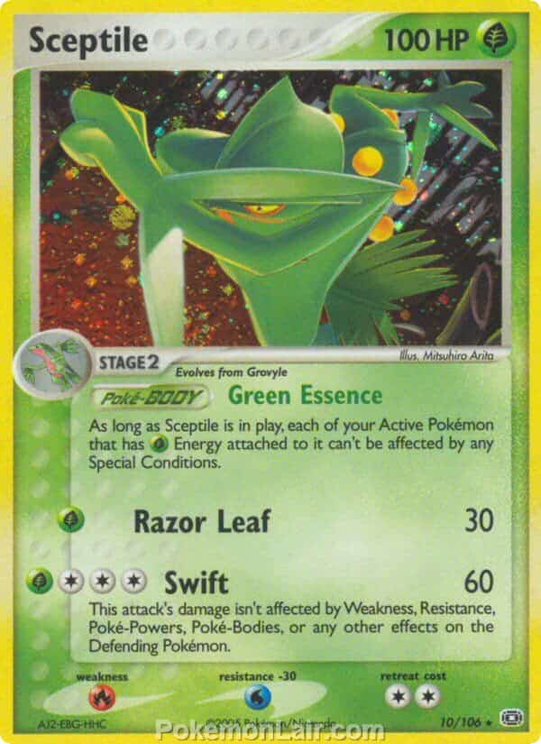 2005 Pokemon Trading Card Game EX Emerald Set 10 Sceptile