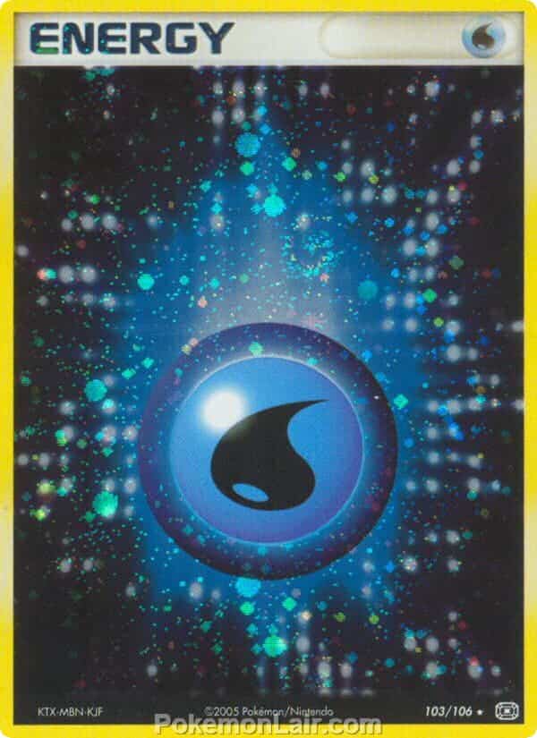 2005 Pokemon Trading Card Game EX Emerald Set 103 Water Energy