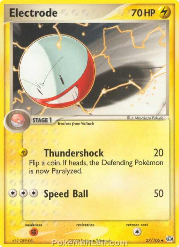 2005 Pokemon Trading Card Game EX Emerald Set 27 Electrode