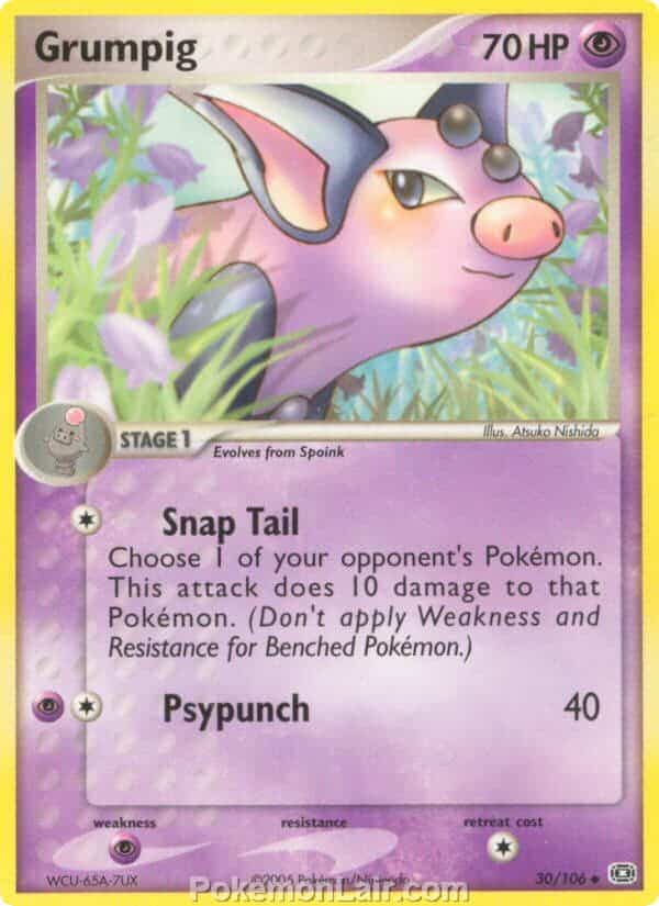 2005 Pokemon Trading Card Game EX Emerald Set 30 Grumpig