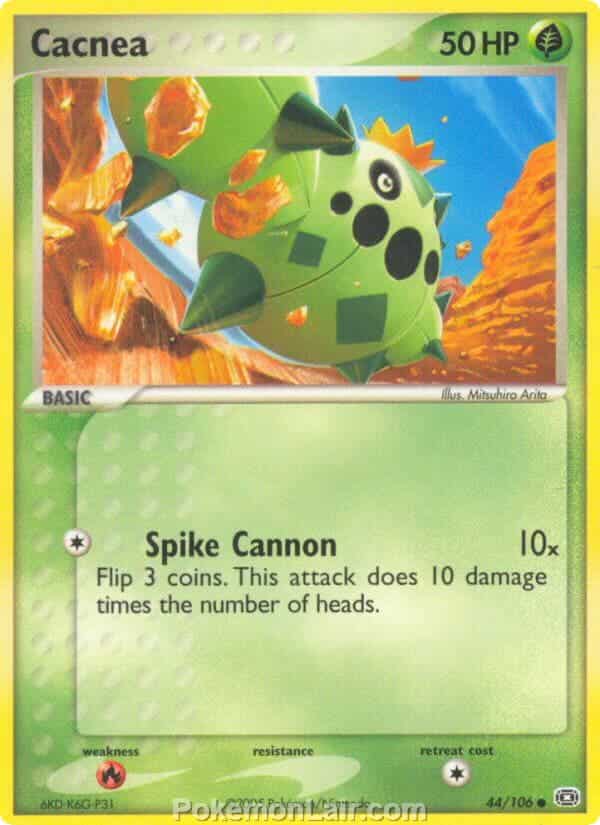 2005 Pokemon Trading Card Game EX Emerald Set 44 Cacnea