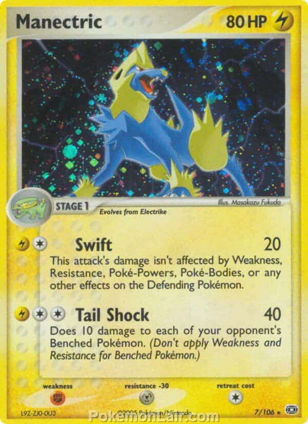 2005 Pokemon Trading Card Game EX Emerald Set 7 Manectric