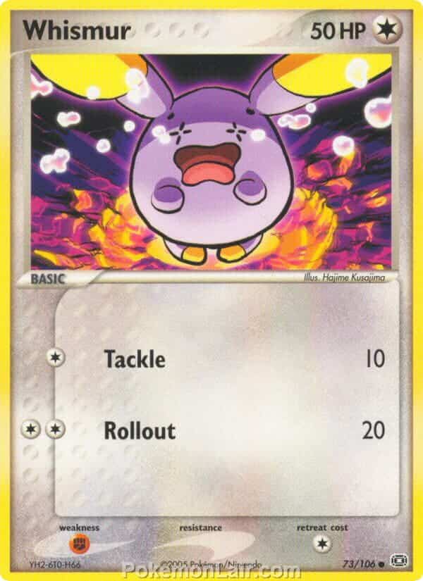 2005 Pokemon Trading Card Game EX Emerald Set 73 Whismur