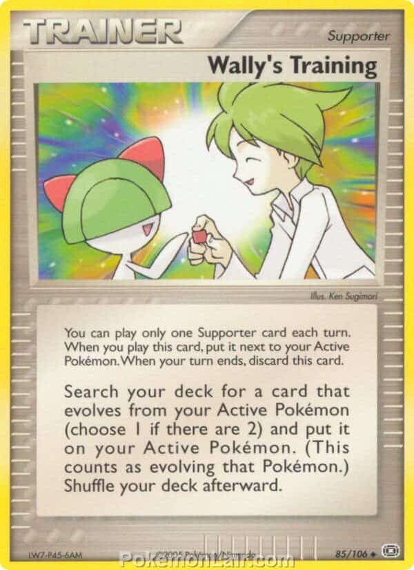 2005 Pokemon Trading Card Game EX Emerald Set 85 Wallys Training
