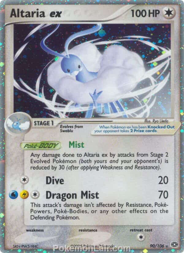 2005 Pokemon Trading Card Game EX Emerald Set 90 Altaria EX