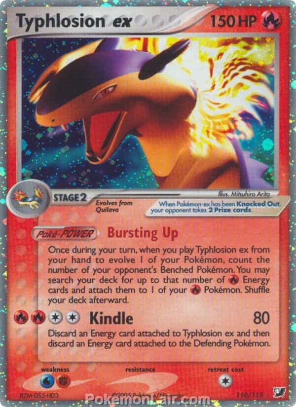 2005 Pokemon Trading Card Game EX Unseen Forces Price List 110 Typhlosion EX