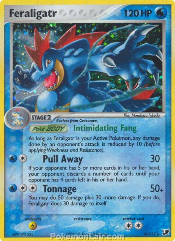 2005 Pokemon Trading Card Game EX Unseen Forces Price List 4 Feraligatr