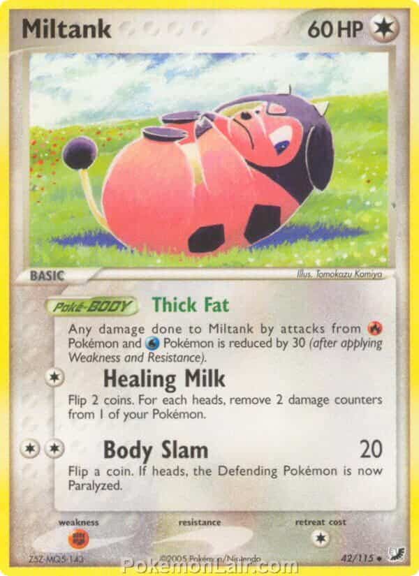 2005 Pokemon Trading Card Game EX Unseen Forces Price List 42 Miltank
