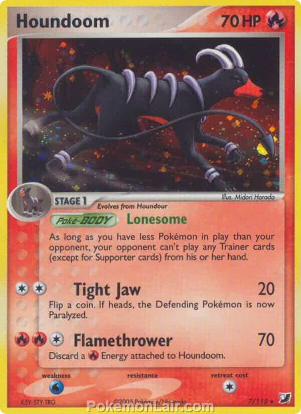 2005 Pokemon Trading Card Game EX Unseen Forces Price List 7 Houndoom