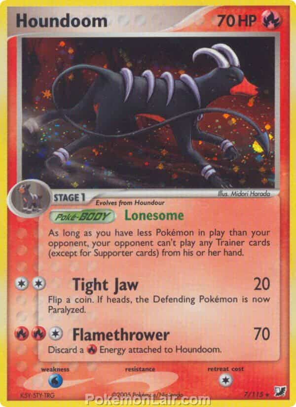 2005 Pokemon Trading Card Game EX Unseen Forces Price List 7 Houndoom