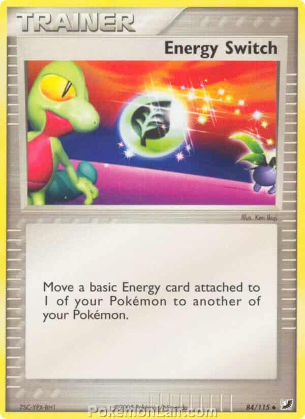 2005 Pokemon Trading Card Game EX Unseen Forces Price List 84 Energy Switch