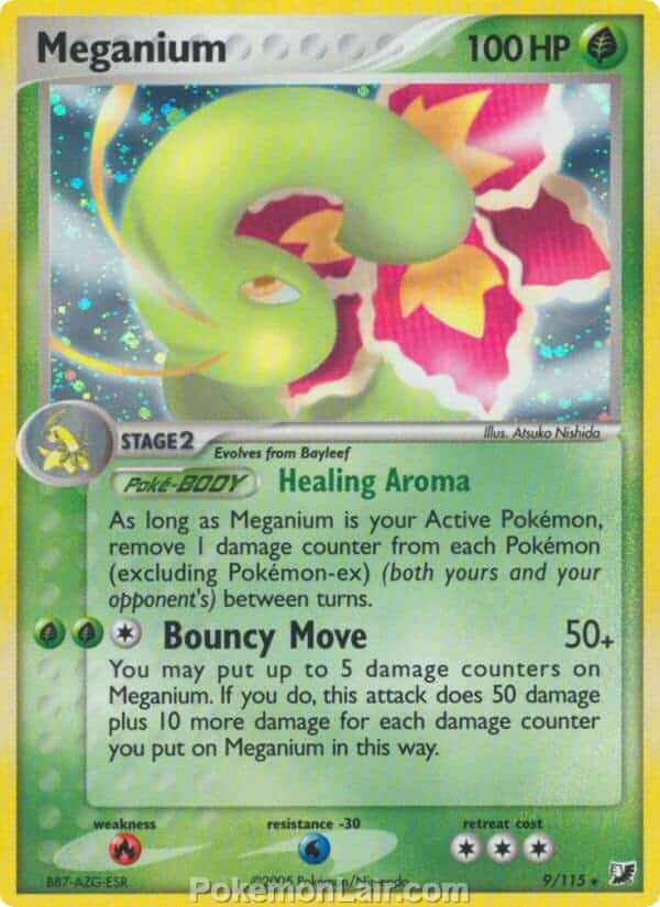 2005 Pokemon Trading Card Game EX Unseen Forces Price List 9 Meganium