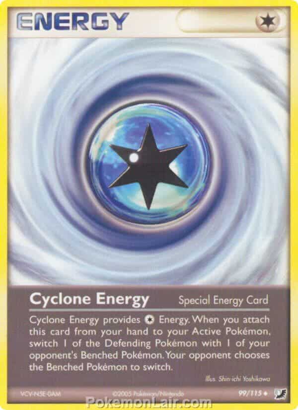 2005 Pokemon Trading Card Game EX Unseen Forces Price List 99 Cyclone Energy