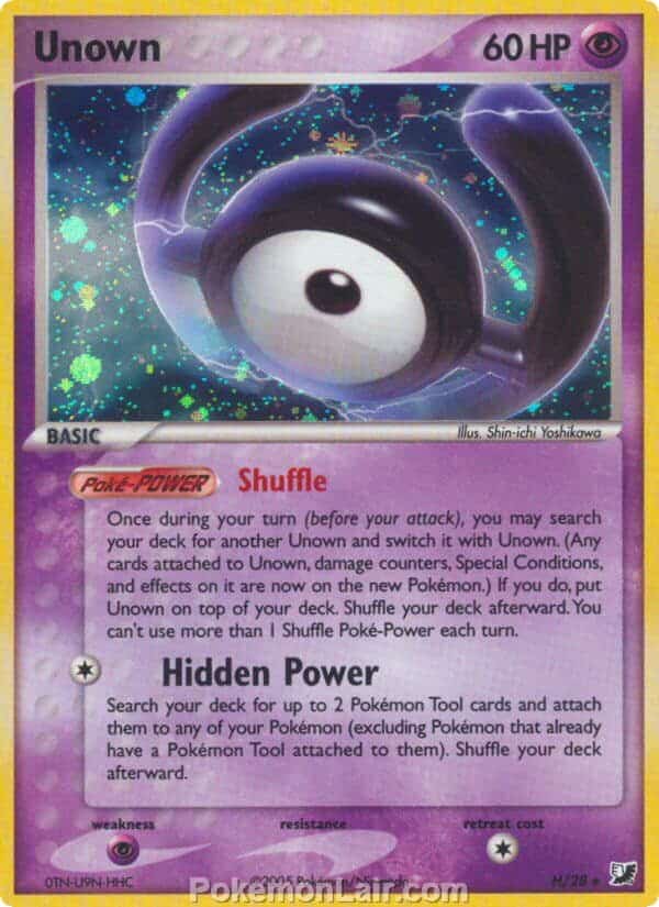 2005 Pokemon Trading Card Game EX Unseen Forces Price List H Unown