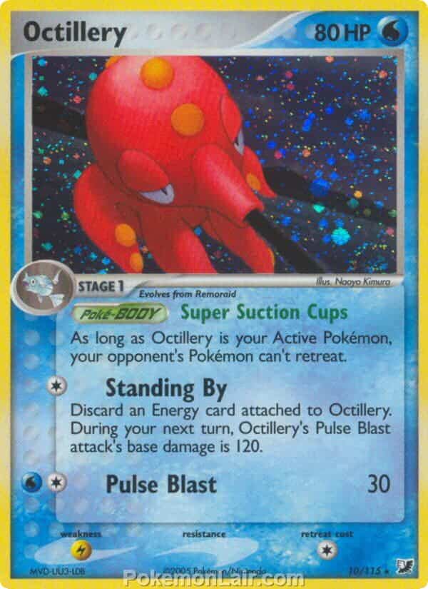 2005 Pokemon Trading Card Game EX Unseen Forces Set 10 Octillery