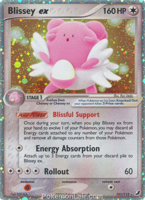 2005 Pokemon Trading Card Game EX Unseen Forces Set 101 Blissey EX
