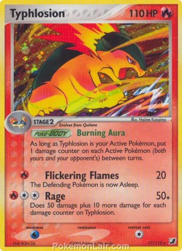 2005 Pokemon Trading Card Game EX Unseen Forces Set 17 Typhlosion