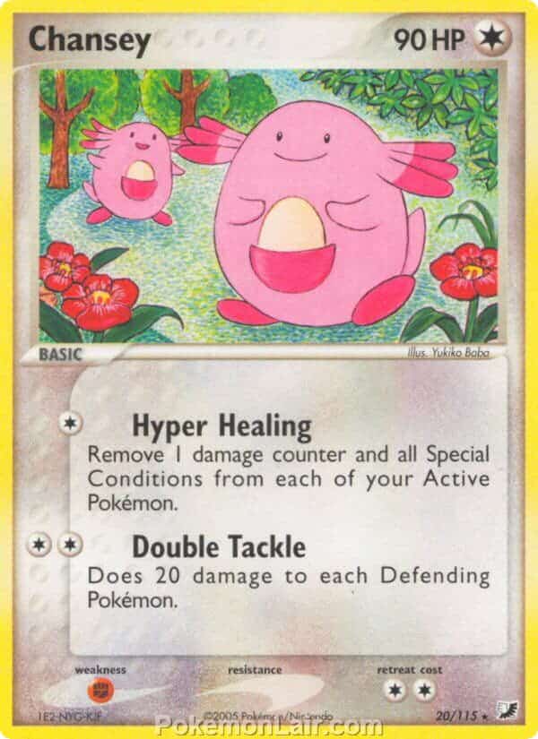 2005 Pokemon Trading Card Game EX Unseen Forces Set 20 Chansey