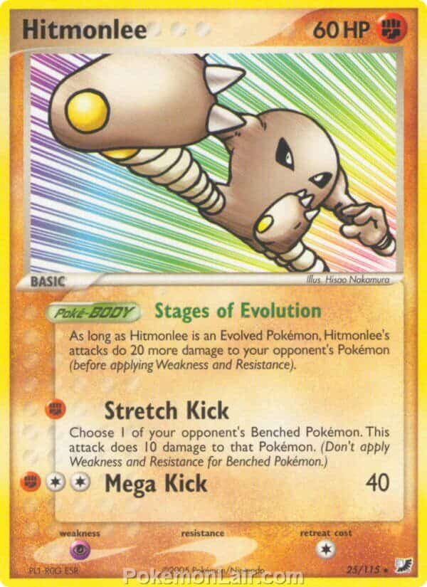 2005 Pokemon Trading Card Game EX Unseen Forces Set 25 Hitmonlee