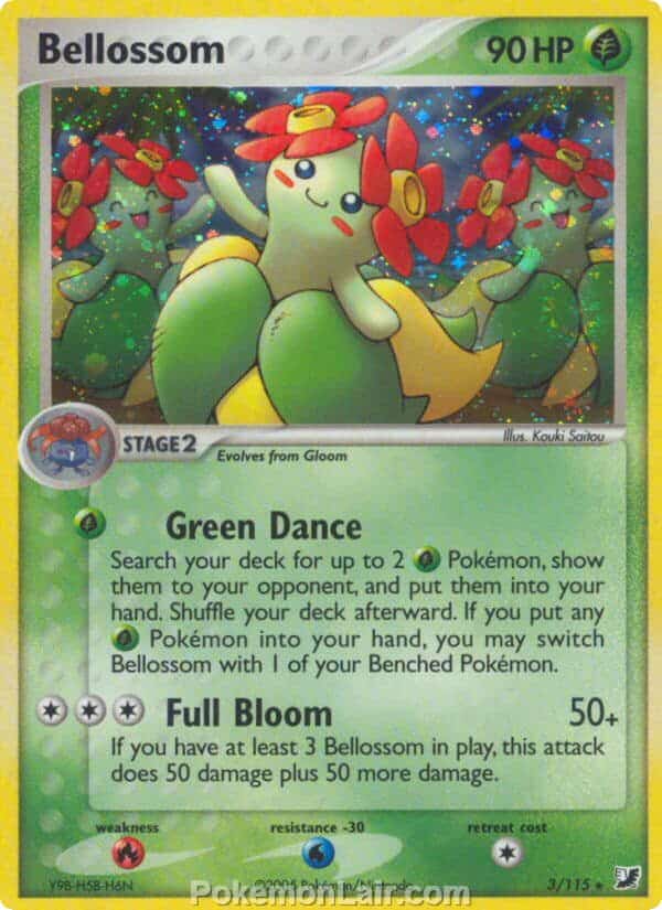 2005 Pokemon Trading Card Game EX Unseen Forces Set 3 Bellossom
