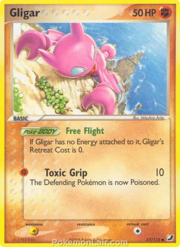 2005 Pokemon Trading Card Game EX Unseen Forces Set 57 Gligar