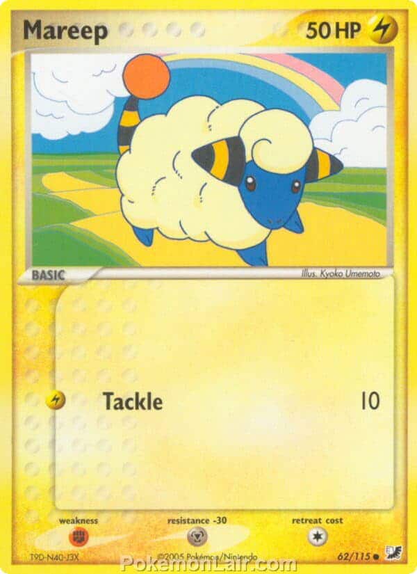2005 Pokemon Trading Card Game EX Unseen Forces Set 62 Mareep