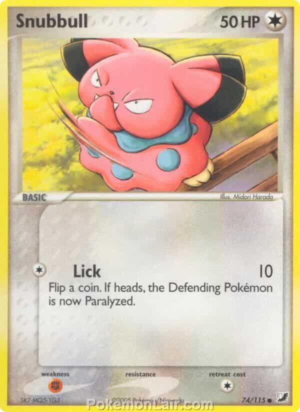 2005 Pokemon Trading Card Game EX Unseen Forces Set 74 Snubbull
