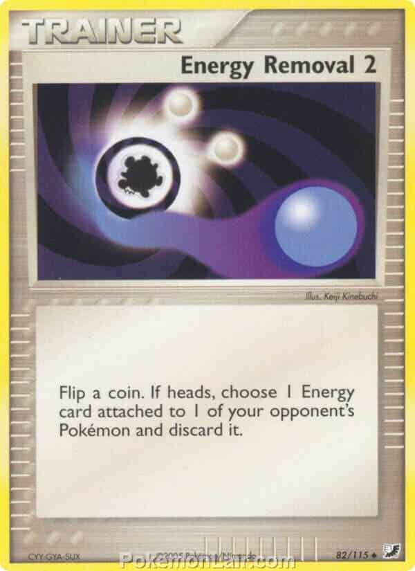 2005 Pokemon Trading Card Game EX Unseen Forces Set 82 Energy Removal 2