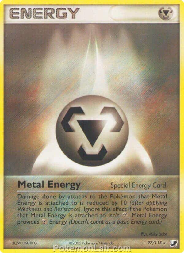 2005 Pokemon Trading Card Game EX Unseen Forces Set 97 Metal Energy